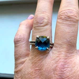 David Yurman Chatelaine blue topaz ring